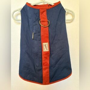 Woolrich Dog Harness Jacket Medium Navy and Terracotta Thinsulate Winter Jacket